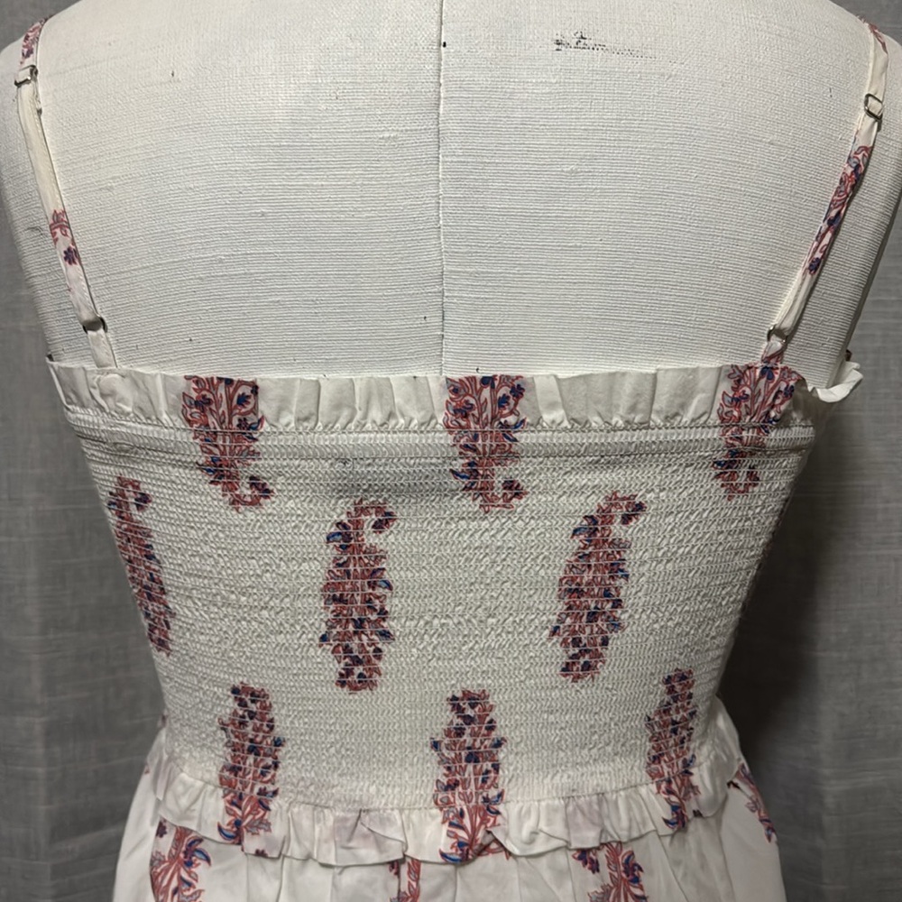 RE-IMAGINED by J Crew Sun Dress-Cotton-Sz XXS-White/Red/Blue-Maxi-EUC - Picture 11 of 16